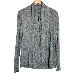 Express Grey Women Long Sleeve Viscose Polyester Cotton Cardigan Size Small